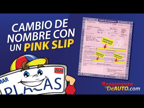 Como hacer un cambio de nombre con un Pink slip 2022 (Como llenar un titulo de California DMV)