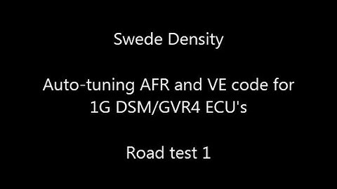 SwD Closed Loop Auto-tuning Road test 1