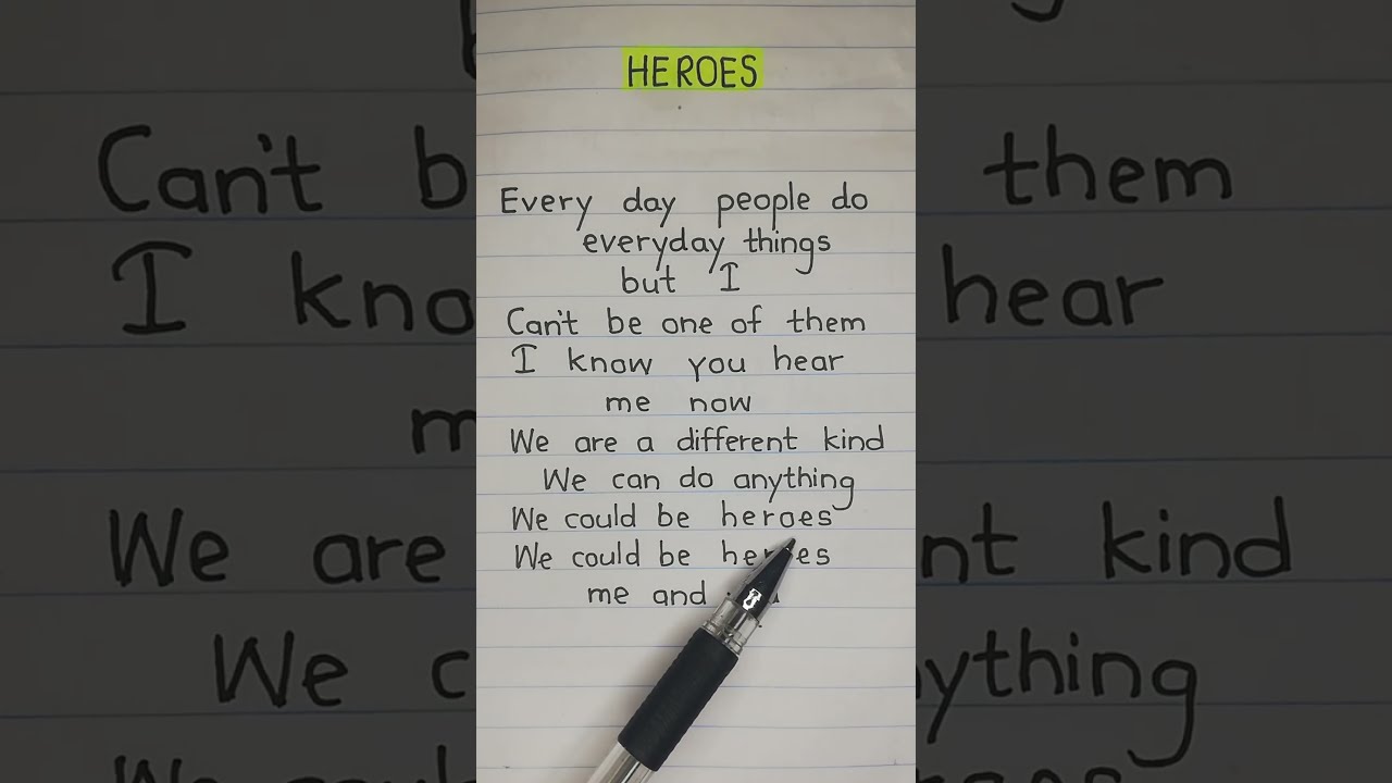 Heroes (We Could Be) Lyrics