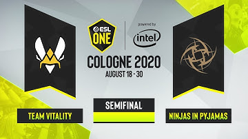 CS:GO - Team Vitality vs. Ninjas in Pyjamas [Dust2] Map 1 - ESL One Cologne 2020 - Semifinal - EU