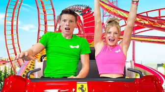 I Drove a FERRARI on a Roller COASTER!!! Abu Dhabi