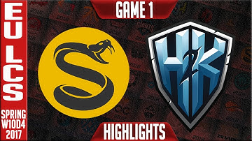 Splyce vs H2k Game 1 Highlights - EU LCS W10D4 Spring 2017 - SPY vs H2K G1