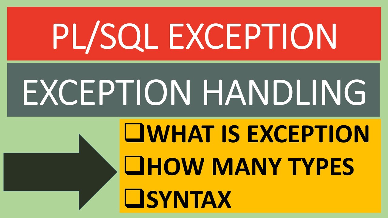 Oracle PL/SQL exception handling