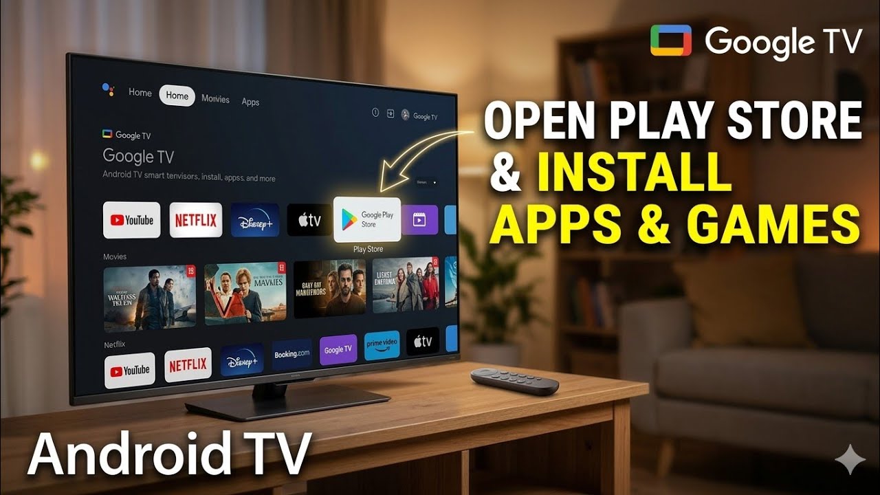 How to Open Google Play Store and Install Apps & Games on Google TV ...