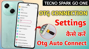 Tecno Spark go 1 5g OTG Support | How to connected USB OTG in Tecno Spark go 1 & Tecno Android Phone