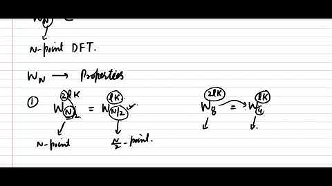 Efficient Computation of DFT-Fast Fourier Transform Part 1