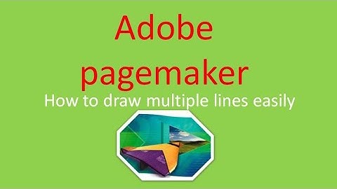 How to draw multiple lines in pagemaker at one click