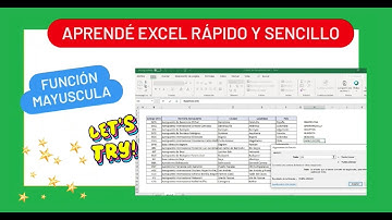 🔺👍Función MAYUSC en Excel 👍🔺