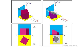 PROBLEM NO.1 SECTIONS OF SOLIDS SOLUTIONS WITH EXPLANATION (ENGINEERING DRAWING BY N.D.BHATT) EX-14
