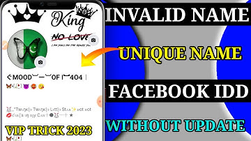 How to Make Invalid Name Facebook Account 2023 | Create Invalid Name fb id 2023 | Invalid Name fb id