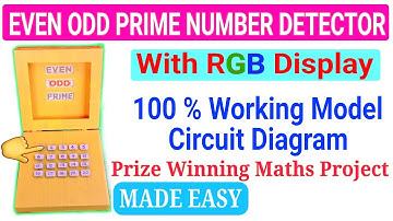 Updated Even Odd Prime Number Detector | Maths DIY project |with LED display #mathsproject #mathstlm