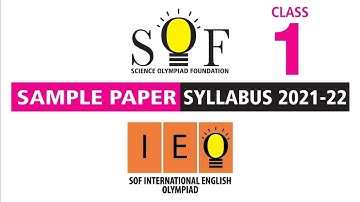 IEO English Olympiad Class 1 Sample Paper 2021-22