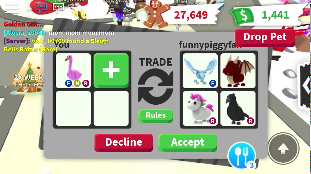 What People Would Trade For Neon Ride And Fly Flamingo Adopt Me Roblox Youtube - roblox trading game new flamingo