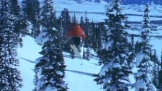 Bob Smith tests goggles in powder at Jackson Hole 1967