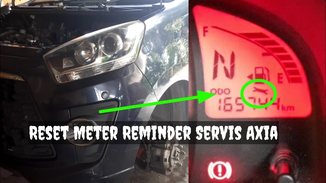 HILANGKAN LAMBANG SPANAR DI METER PERODUA AXIA - YouTube