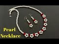 How To Make//Pearl Necklace//Necklace Making//At Home// Useful & Easy