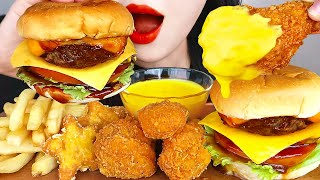 Asmr Steak Burger Tavuk Nuggets Kanatlar Ev Yapımı Burger Ve Ses Yeme Mukbang