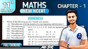 Class - 11 Ex - 1.1, Q1 to Q6 (Sets) Maths Chapter 1 || CBSE NCERT || Md Sir Class 11