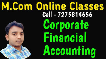 M.Com online classes|| Corporate financial Accounting Question paper hindi medium