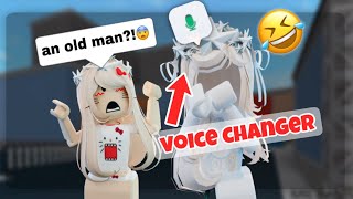 TROLLING with a VOICE CHANGER in MM2! (FUNNY MOMENTS)