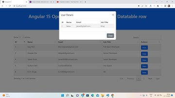 Angular 15 Open Bootstrap Modal on click Datatable Row
