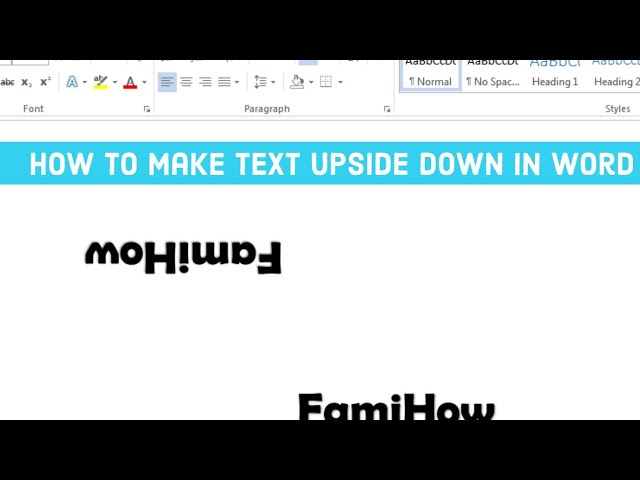 how to type upside down in word