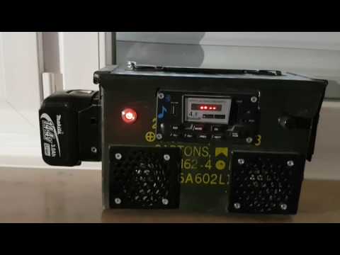 Homemade makita powered ammo box radio USB/Bluetooth/SD/FM Radio