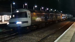 RARE MOVES 6Q55  2349 Wembley yard  to Belmont yard at sandy class 43 with tampers and class 555