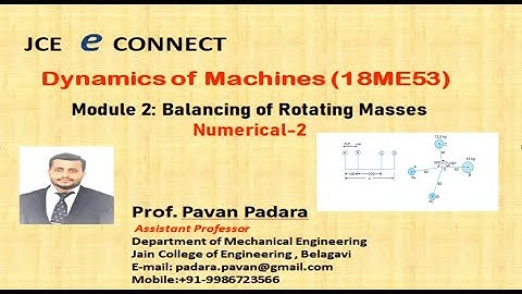 DOM : Numericals on Balancing of Rotating Masses (Part-2)