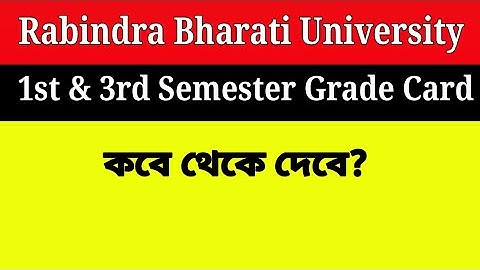 Grade Card Distribution 1st & 3rd Semester|| Rabindra Bharati University