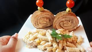 فطور رمضان | عمل كوردون بلو دجاج رومي بدون فرن | chhiwat ramadan 2021 |  Cordon bleu bidon forn