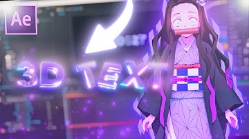 How to make 3D Text in After Effects | AMV Tutorial - Super Easy!