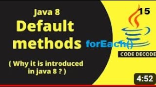 What is Default method in java 8/Why Default method in java 8/Top 10 Java 8 interview by Durga sir