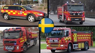 🚒 Brandbilar på utryckning / Swedish fire engines responding