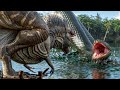 Massive Anaconda takes T-Rex into Lake for Dinner