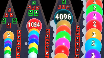 Satisfying Mobile Game/ Ball Run 2048 in Infinity mod vs running ball merge number gameplay part #2