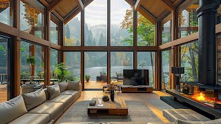Cozy Living Room Ambience & Relaxing Jazz Music ☕ Smooth Jazz Background Music for Work, Focus