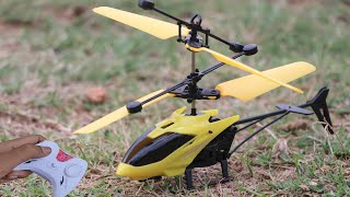 mini yellow 2.4Hz new rc helicopter Unboxing and fly test