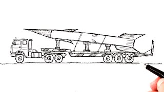 How to draw a Military Rocket Transporter