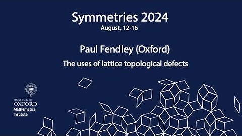 Symmetries 2024: Paul Fendley (Oxford)