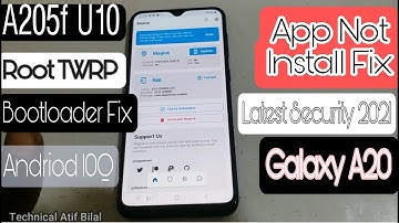 Root Samsung Galaxy A20 SM-A205F U10 | All Error Fixed /Bootloader Fix | App Not Install Fix | 2021
