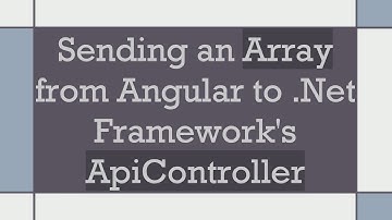 Sending an Array from Angular to .Net Framework