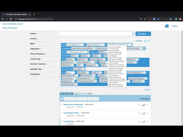 Internal Mobility Portal Demo