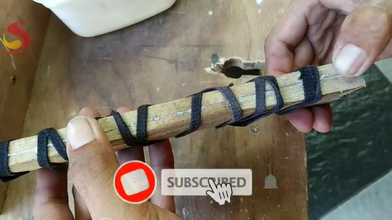 Kreasi kayu mencoba membuat sarung pisau dari limbah kayu 