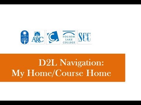 D2L Navigation-My Home and Course Home Pages