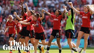 Manchester United Women celebrate FA Cup triumph and first major trophy