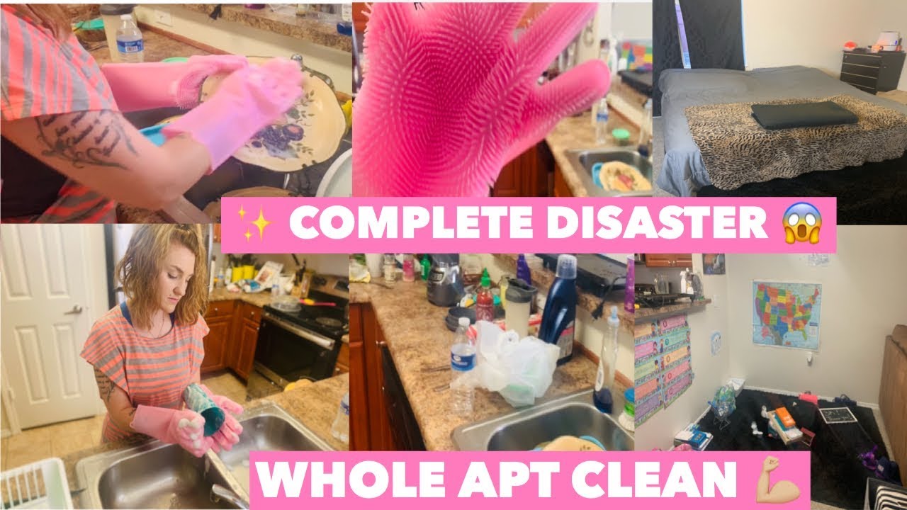 COMPLETE DISASTER//WHOLE APT CLEAN & REDECORATE//CLEANING MOTIVATION//Stephanie McQueen