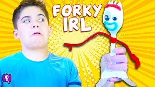 Real Life FORKY From Toy Story 4 Movie! IRL with HobbyKidsTV