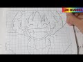 How to draw Luffy smiling, drawing Luffy step by step on the notebook ||Cách vẽ Luffy