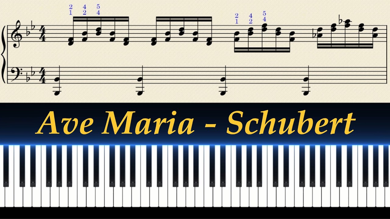 Schubert - Ave Maria - with Sheet Music (BPM = 22)